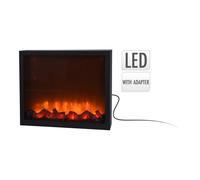 Iluminación decorativa Chimenea LED Negro 41 x 10 x 25 cm