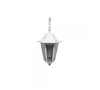 EDM - Farol de techo Zurich - Aluminio y cristal, IP44, E27 60W, 34 x 21,5 cm - Blanco