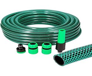 EDM 74068 Kit Manguera Jardín Basic Line con Ø INT 15 x Ext 19 mm (5/8") + Accesorios, 10 m, 6 Unidades