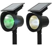 Edm 83452 estacas proyector solar led, 25 lumenes verde, 3.200 k, paqu