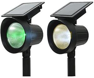 Edm 83452 estacas proyector solar led, 25 lumenes verde, 3.200 k, paqu