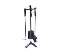 EDM 85752 Kit de Chimenea, 3 Unidades, Negro, 75 x 24.5 x 17 Cm