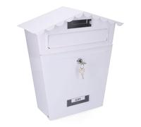 EDM Buzón de acero Modelo Clásica 85800 Blanco 295x105x355 mm con llaves y tornillos