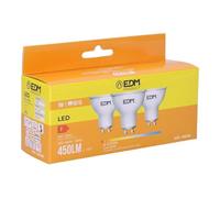EDM Kit Bombillas Dicroicas LED 98208 — 3 unidades, luz cálida