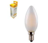 EDM Bombilla Vela 98629 Filamento LED, Cristal mate, Luz cálida