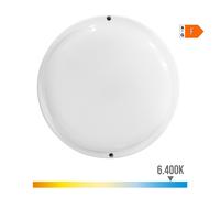 EDM Aplique de pared 32447 LED 18W 1820 lm Blanco con sensor de movimiento y crepuscular 6400K