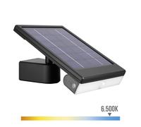 Edm aplique de pared led solar negro 6 w 720 lm (6500 k)