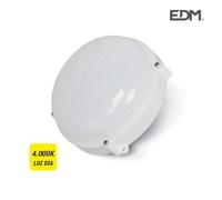 Edm aplique exterior led circular 12w 1080 lumens ip65 4.000k luz dia