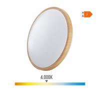 Edm aplique superficie circular led 18w 1820lm 4000k ø33x7,3cm efecto