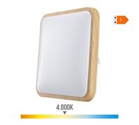 Edm aplique superficie cuadrado led 18w 1820lm 4000k 33x33x7cm efecto