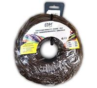 Edm Cable Textil Trenzado Paralelo 2x1.5mm Marrón 5m - Resistente y Duradero