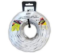 eDM Paralelo Textil Trenzado 3x2,5mm Blanco 5m