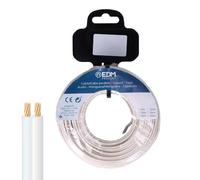 EDM Carrete Cable Paralelo 2x1,5mm Blanco 10m (Audio)