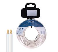 Edm Carrete de cable paralelo 2x2,50 mm² blanco audio 50 m