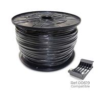 Edm Carrete Manguera Acrílica 3x4mm Negra 0,61kv Bobina 100m - Alta Calidad