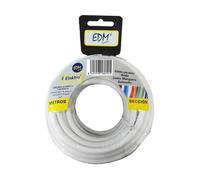 EDM Carrete de manguera plana blanca 3x1,5 mm 10 m (Audio)