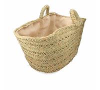 EDM Cesta para leña de esparto con forro 60 x 35 x 45 cm Oval