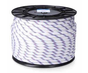 Edm Cuerda driza trenzado poliéster blanco distintivo, calibre 12 mm x 100 m