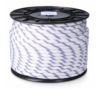 Edm Cuerda driza trenzado poliéster blanco distintivo, calibre 16 mm x 100 m
