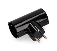 EDM Clavija doble E40058 - Baquelita T/Tl 16A 250 V Negra Blister
