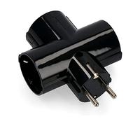 EDM Clavija triple E40059 con baquelita T/Tl 16A 250 V Negro Blister