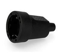 Edm E42103 Base Aerea Goma 10/16 A 250 V, Envasada, Negro