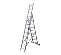 Edm Escalera Transformable Aluminio 3x9 Peldaños 6,04m Longitud Máxima EN131