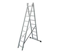 Edm Escalera transformable de aluminio 2 x 9 peldaños