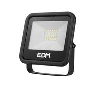 EDM Foco proyector LED 20W 1520 lm 6400K luz fría Black Series 12,4x10,6x2,8 cm
