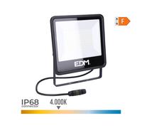 Foco proyector led 100w 8200lm 4000k luz dia black series 24,6x22,8x2,