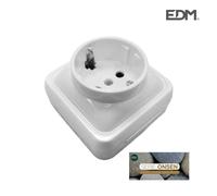 Edm grupo 43162 base schuko tl superficie, serie onsen, bolsa bliste
