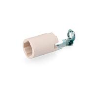 EDM Portalámparas Solera Porcelana Blanco (6,8 cm)