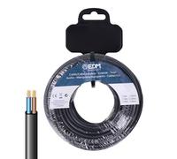 EDM Product Cable Eléctrico Manguera EDM 28730 Negro 2 x 0,75 mm 15 m Plano - Marca EAN: 8425998287301