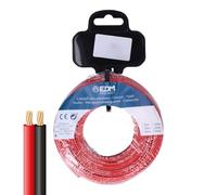 EDM Product Cable Paralelo Plano EDM 28707 Negro Rojo 15 m 2 x 1 mm - Marca EAN: 8425998287073