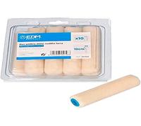 EDM Recambio mini rodillo lana 110 mm, pelo corto, especial barnices/pinturas para suelos, 10 unid.