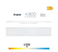EDM Regleta LED 48W 4000K luz día 4800 lm 12x120x4,5 cm