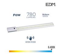 Edm - regleta led con sensor 10w - 780 lumens - 6400k - luz fria - 59,