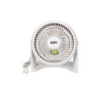 EDM Ventilador 2 en 1 para Suelo y Pared, Blanco, 50W, Ø18 cm, 3 Velocidades, Caudal 793 m³/h, 55.65 dB, 26.5x15.5x27.7 cm