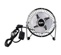 EDM Ventilador de sobremesa industrial mini (Plata, 10 cm) + Garantía BAUHAUS 5 años para equipos eléctricos y motorizados