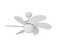 Edm ventilador de techo aral 50w 76cm blanco 1xe14 60w 33985