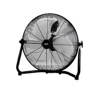 EDM Ventilador Industrial de Suelo, Aspas Ø45 cm, 3 Velocidades, Caudal Aire 5340 m³/h, 100W, 63 dB, Color Negro