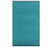 EDNRSOG Felpudo lavable cian 90 x 150 cm con parte trasera antideslizante | Interior/exterior, absorbe la humedad, flexible, lavable a máquina, antideslizante