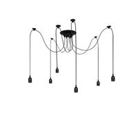 EDO ARANEA 6 lámpara colgante, lámpara colgante retro 6 luces arañas, lámpara de techo LED, lámpara de techo LED para salón, lámpara araña, lámpara LED con casquillo E27, EDO777189