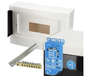 EDO Caja de Distribución de Superficie 1 Fila para 12 Módulos 20x 30x 9,5cm