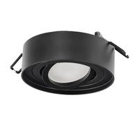 EDO Foco de Techo Empotrable Redondo Negro SKAND MINI Orientable - Lámpara de Techo Moderna en Aluminio Compatible con Casquillo GU10 - Aplique de Techo ø95x30mm para Salón, Cocina, Pasillo, Oficina