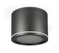 EDO Foco de Techo Superficie IP54 Exterior/Interior UMA Antracita Impermeable 230V - Ø90*60mm Moderna Lámpara de Techo Redonda de Aluminio Baño, Cocina Iluminación, Sin Fuente de Luz GX53