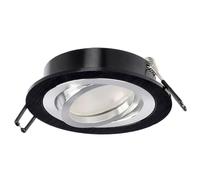 EDO Foco Empotrable Techo LED 1 Luz CERI Orientable Redondo Negro 35W - Luminaria Empotrada GU10, Spot Techo Moderno Iluminación Interior para Salón Cocina Pasillo Oficina sin Bombilla