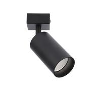 EDO Focos de Techo GU10 con 1 Foco MALGA Negro Orientable, Lampara de Techo Interior Ajustables y Giratorios Moderno, Plafón para Salon, Dormitorio, Cocina, Sin Bombilla