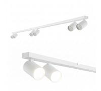 EDO Focos de Techo GU10 con 6 Focos MALGA LINE Blanco Orientable, Lampara de Techo Interior Ajustables y Giratorios Moderno, Plafón para Salon, Dormitorio, Cocina, Sin Bombilla