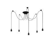 EDO Lámpara colgante ARANEA 5, lámpara colgante retro arañas de 5 luces, lámpara LED de techo, lámpara LED de techo para salón, lámpara araña, lámpara LED con casquillo E27, EDO777188